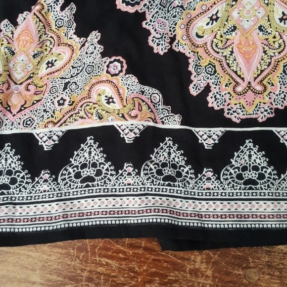 NWT En Creme Boho Flowy Paisley Print Maxi Dress With Spaghetti Straps - Picture 11 of 16